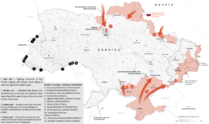Situational Map and Border Crossings of Interest (last updated 2022-03-09, 14:40 CET). Source: SRS/Reuters.